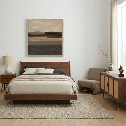 Earthbound Silence - Wabi-Sabi Minimalist Earth Tone Painting