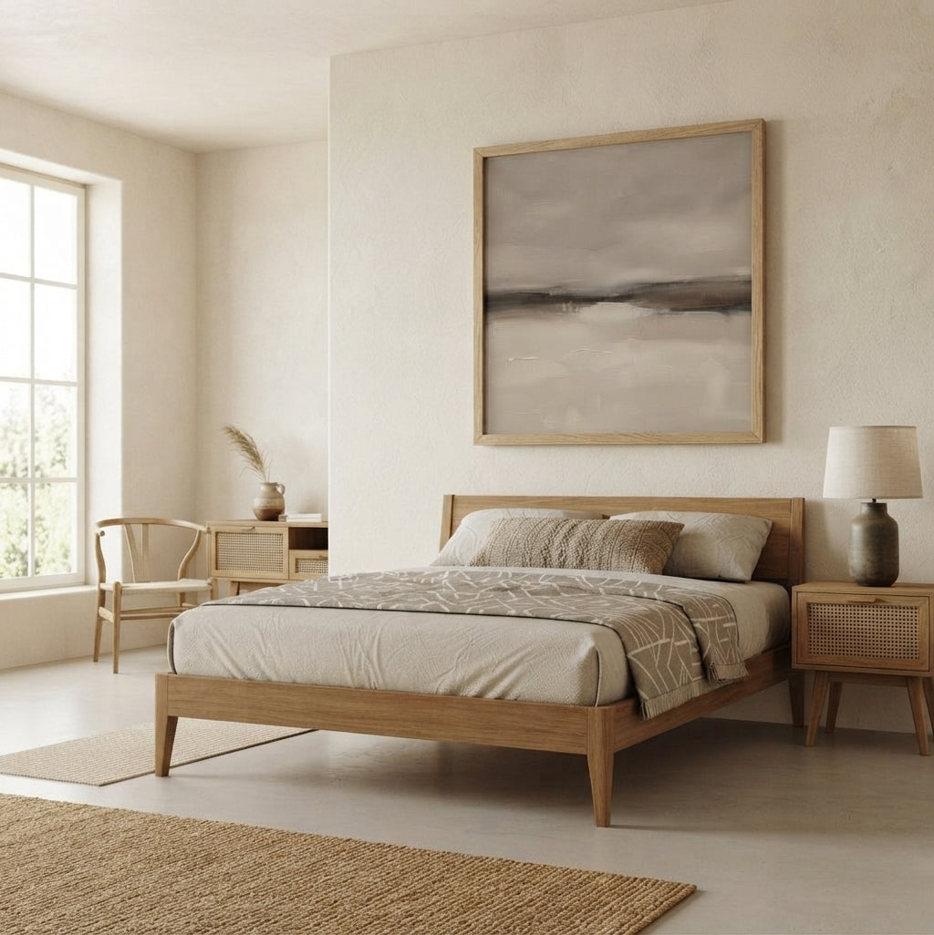 Neutral Drift No. 3 - Large Greige Abstract Landscape Wall Art