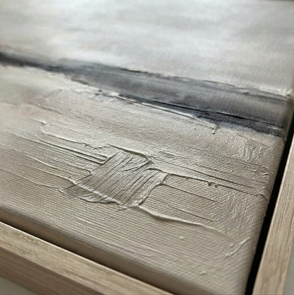 Neutral Drift No. 3 - Large Greige Abstract Landscape Wall Art