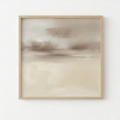 Soft Haze - Minimalist Beige Abstract Wall Art Original
