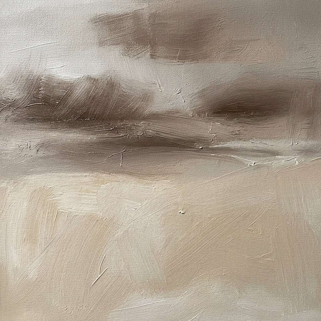 Soft Haze - Minimalist Beige Abstract Wall Art Original
