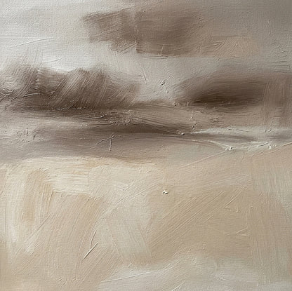 Soft Haze - Minimalist Beige Abstract Wall Art Original