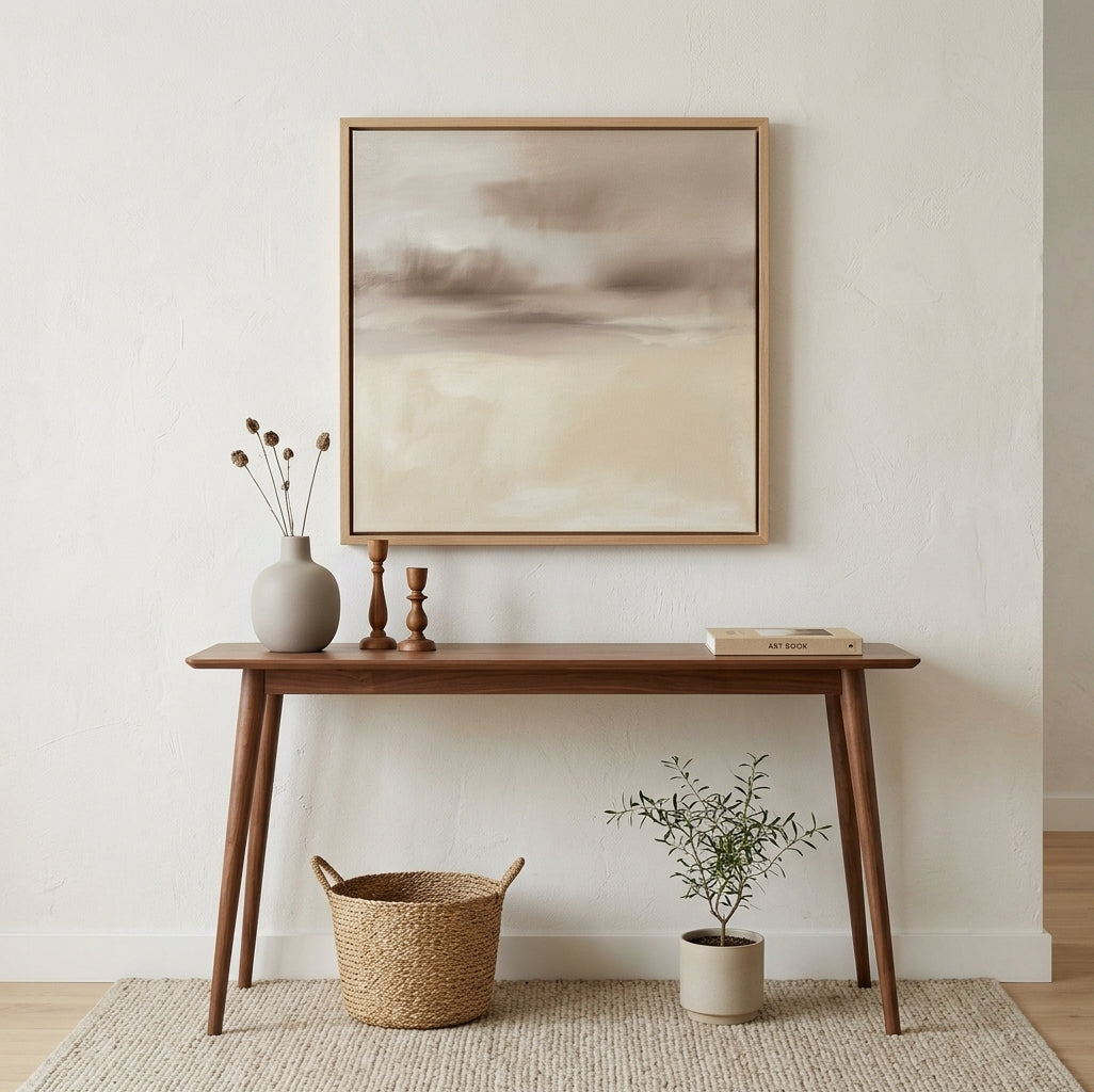 Soft Haze - Minimalist Beige Abstract Wall Art Original