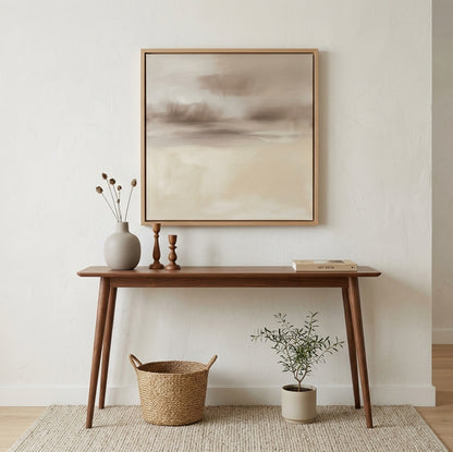 Soft Haze - Minimalist Beige Abstract Wall Art Original