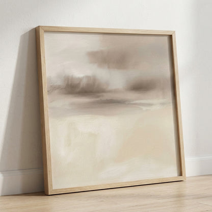 Soft Haze - Minimalist Beige Abstract Wall Art Original