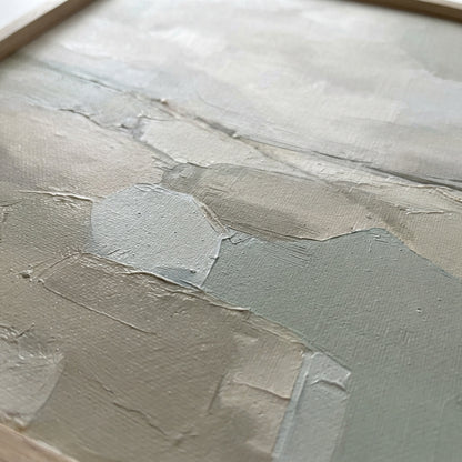 Quiet Fields - Neutral Minimalist Abstract Landscape Painting