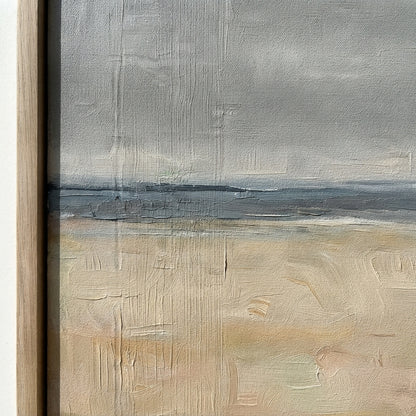 A Gentle Distance - Neutral Minimalist Coastal Landscape Canvas Art