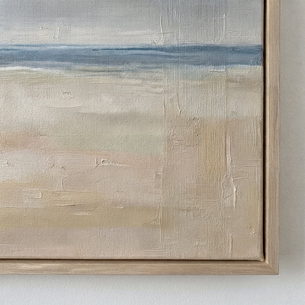 A Gentle Distance - Neutral Minimalist Coastal Landscape Canvas Art