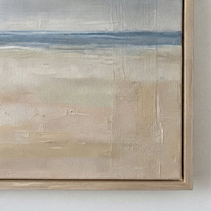 A Gentle Distance - Neutral Minimalist Coastal Landscape Canvas Art
