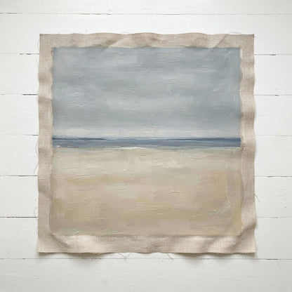 A Gentle Distance - Neutral Minimalist Coastal Landscape Canvas Art