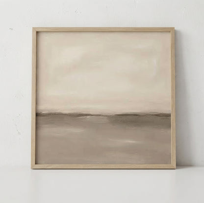 Neutral Drift - Neutral Minimalist Landscape Painting