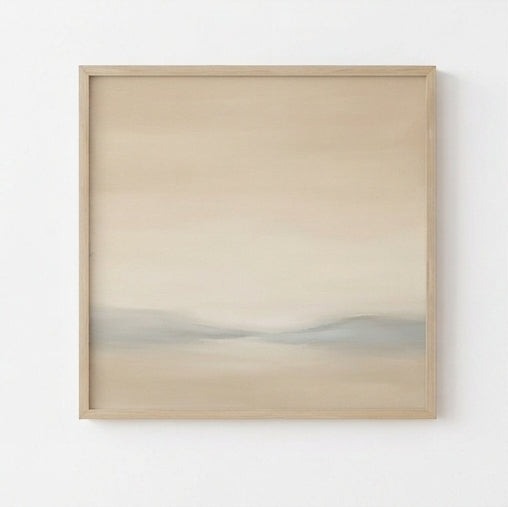 Where the Light Rests - Original Japandi Landscape Painting