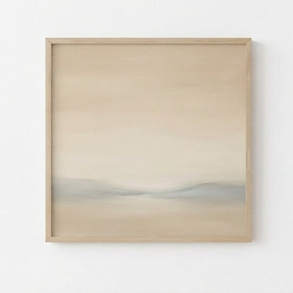 Where the Light Rests - Original Japandi Landscape Painting