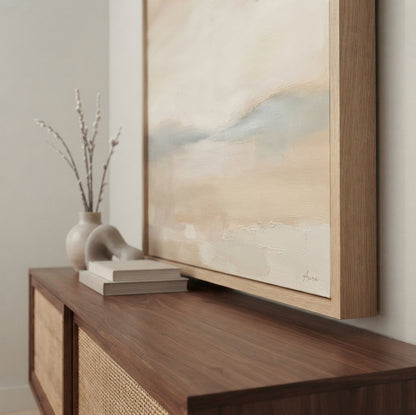 Where the Light Rests - Original Japandi Landscape Painting