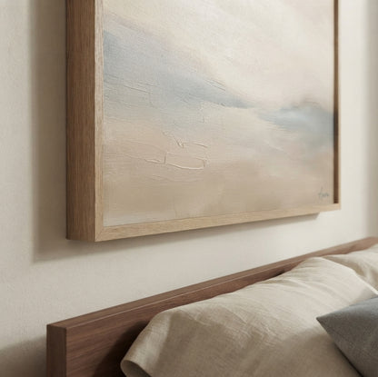 Where the Light Rests - Original Japandi Landscape Painting