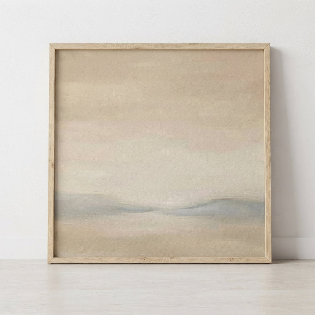 Where the Light Rests - Original Japandi Landscape Painting