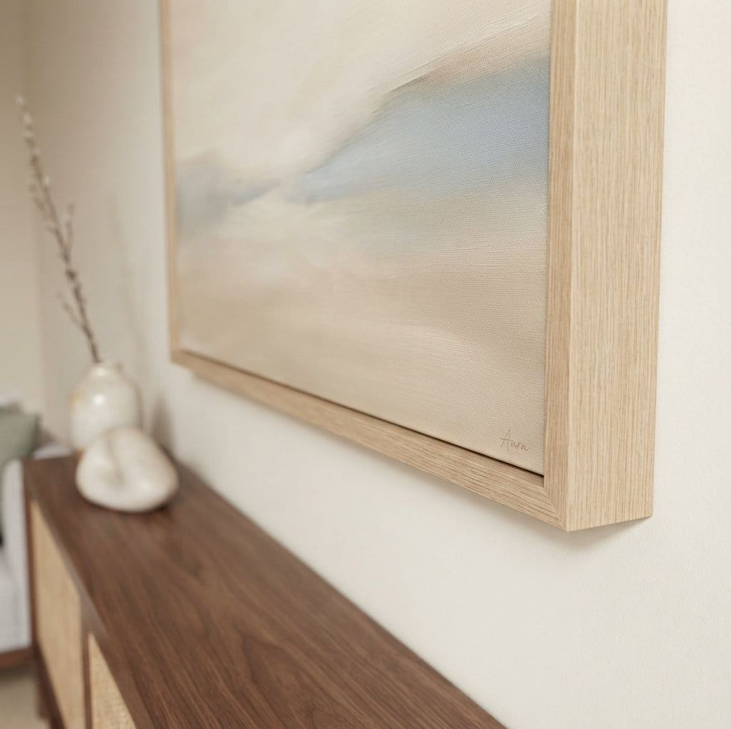 Where the Light Rests - Original Japandi Landscape Painting