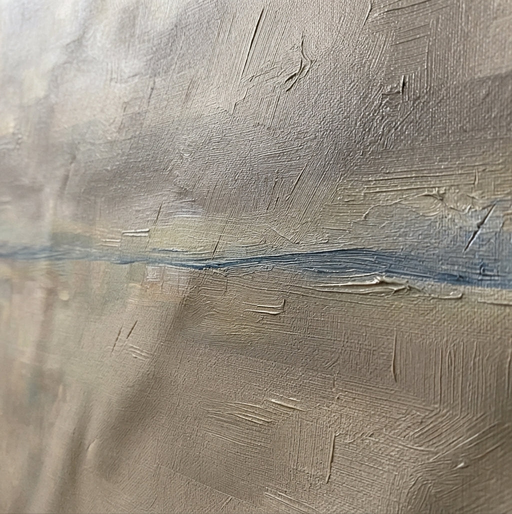 Muted Horizons No.4 - Original Minimalist Coastal Oil Painting
