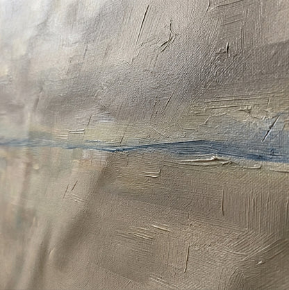 Muted Horizons No.4 - Original Minimalist Coastal Oil Painting