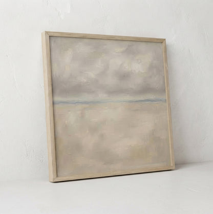 Muted Horizons No.4 - Original Minimalist Coastal Oil Painting