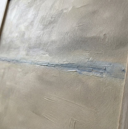 Muted Horizons No.4 - Original Minimalist Coastal Oil Painting