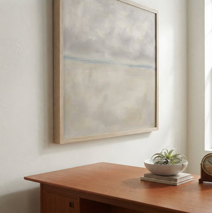 Muted Horizons No.4 - Original Minimalist Coastal Oil Painting