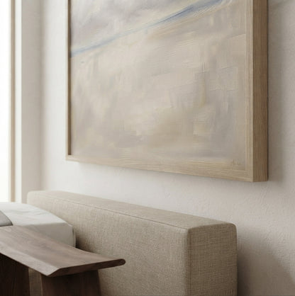 Muted Horizons No.4 - Original Minimalist Coastal Oil Painting