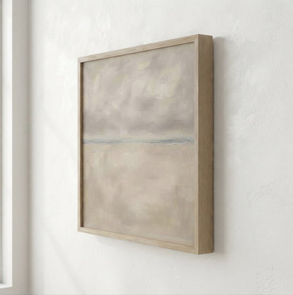 Muted Horizons No.4 - Original Minimalist Coastal Oil Painting