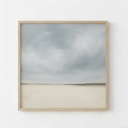 Where Earth Meets Sky - Original Minimalist Horizon Landscape Painting