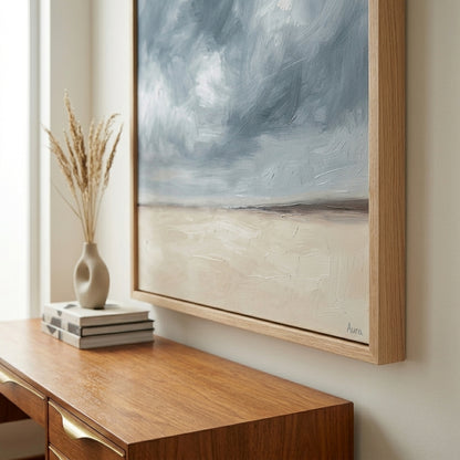 Where Earth Meets Sky - Original Minimalist Horizon Landscape Painting