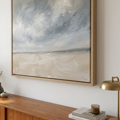 Where Earth Meets Sky - Original Minimalist Horizon Landscape Painting