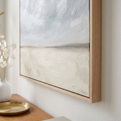Where Earth Meets Sky - Original Minimalist Horizon Landscape Painting
