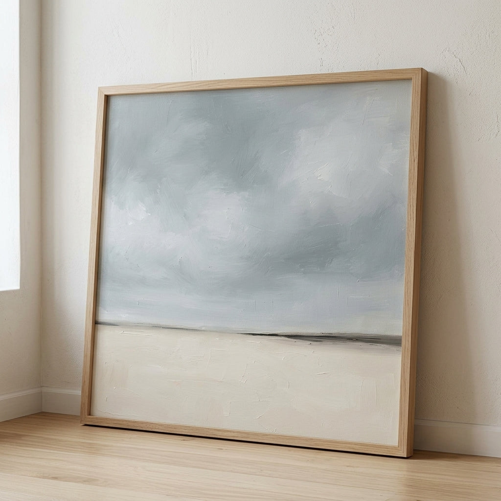 Where Earth Meets Sky - Original Minimalist Horizon Landscape Painting