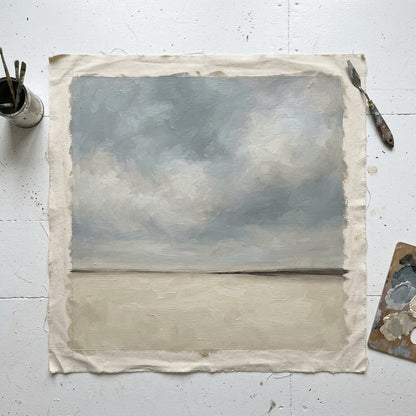 Where Earth Meets Sky - Original Minimalist Horizon Landscape Painting