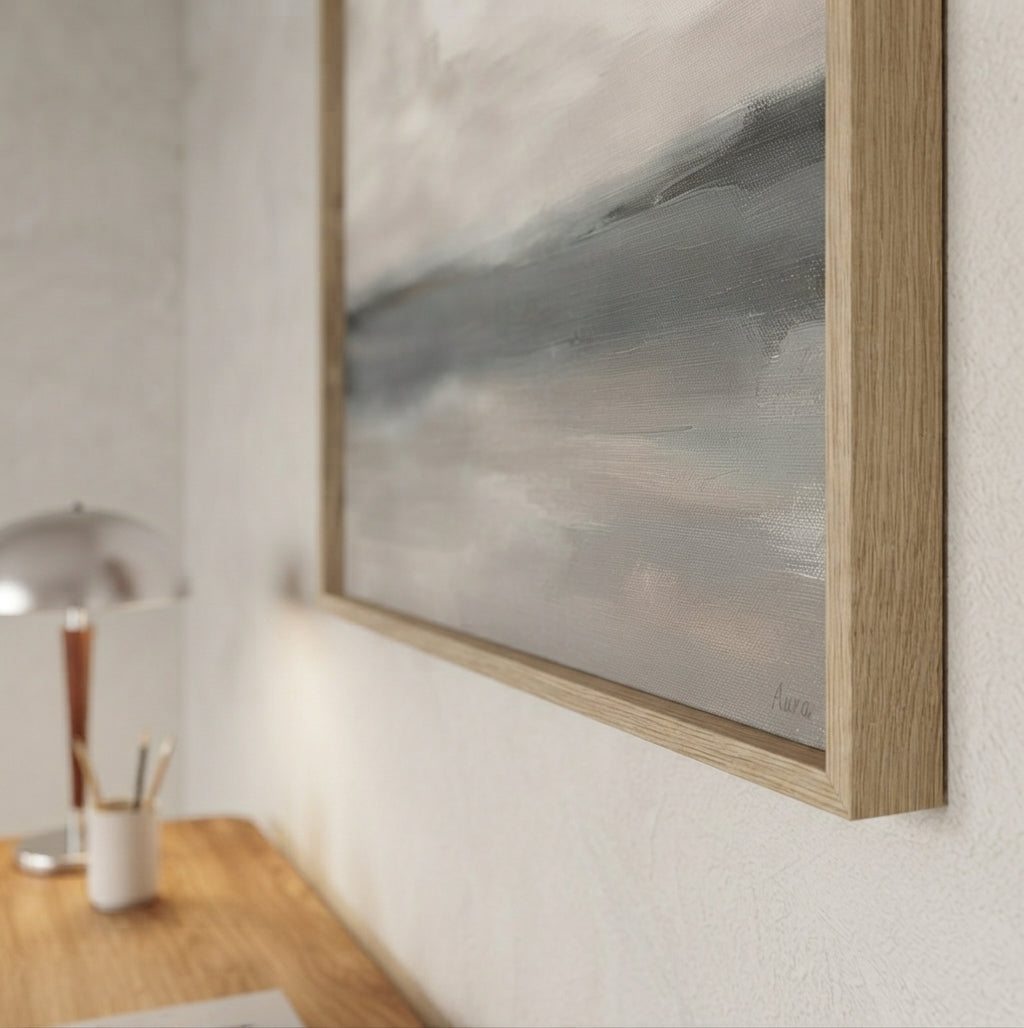 Muted Horizons No.2 - Original Minimalist Neutral Abstract Landscape Painting