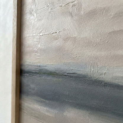 Muted Horizons No.2 - Original Minimalist Neutral Abstract Landscape Painting