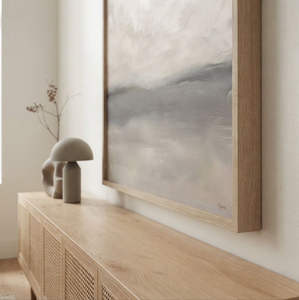 Muted Horizons No.2 - Original Minimalist Neutral Abstract Landscape Painting