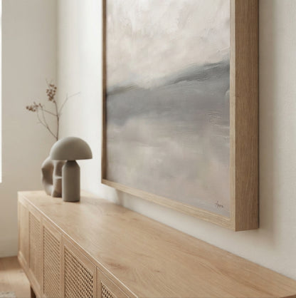 Muted Horizons No.2 - Original Minimalist Neutral Abstract Landscape Painting
