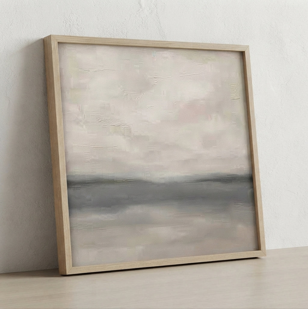 Muted Horizons No.2 - Original Minimalist Neutral Abstract Landscape Painting