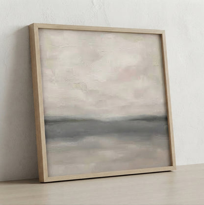 Muted Horizons No.2 - Original Minimalist Neutral Abstract Landscape Painting