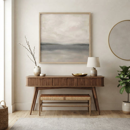 Muted Horizons No.2 - Original Minimalist Neutral Abstract Landscape Painting