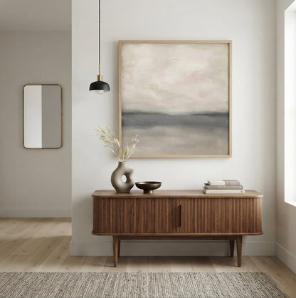 Muted Horizons No.2 - Original Minimalist Neutral Abstract Landscape Painting