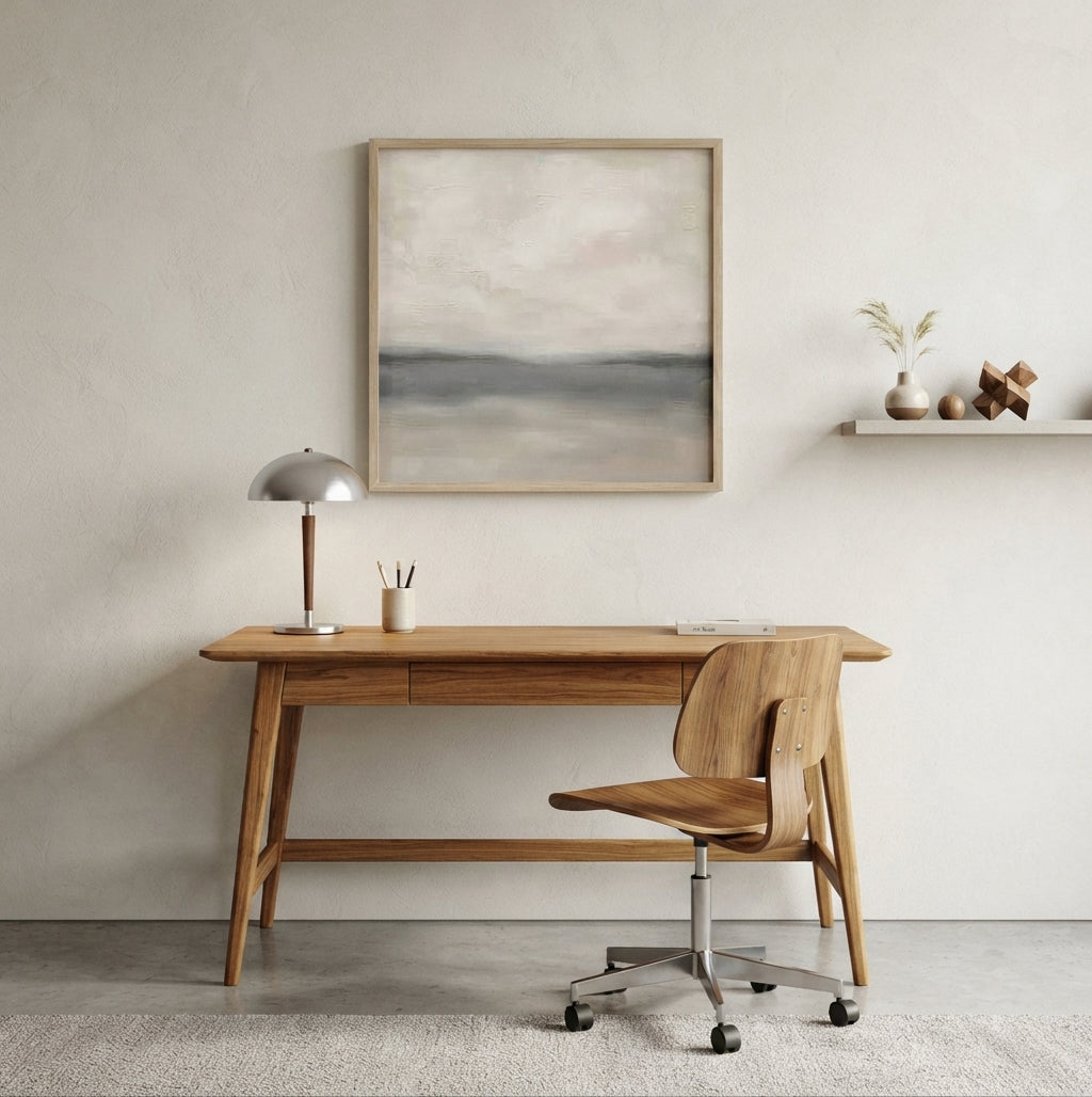 Muted Horizons No.2 - Original Minimalist Neutral Abstract Landscape Painting