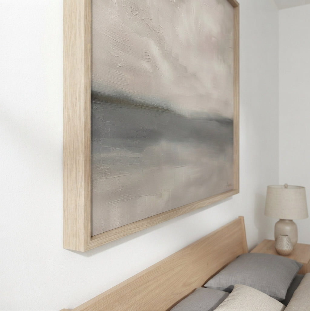 Muted Horizons No.2 - Original Minimalist Neutral Abstract Landscape Painting