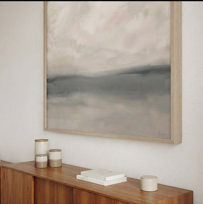 Muted Horizons No.2 - Original Minimalist Neutral Abstract Landscape Painting