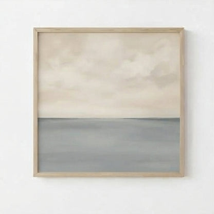 Muted Horizons No.6 - Original Minimalist Ocean Painting