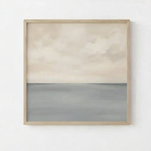 Muted Horizons No.6 - Original Minimalist Ocean Painting