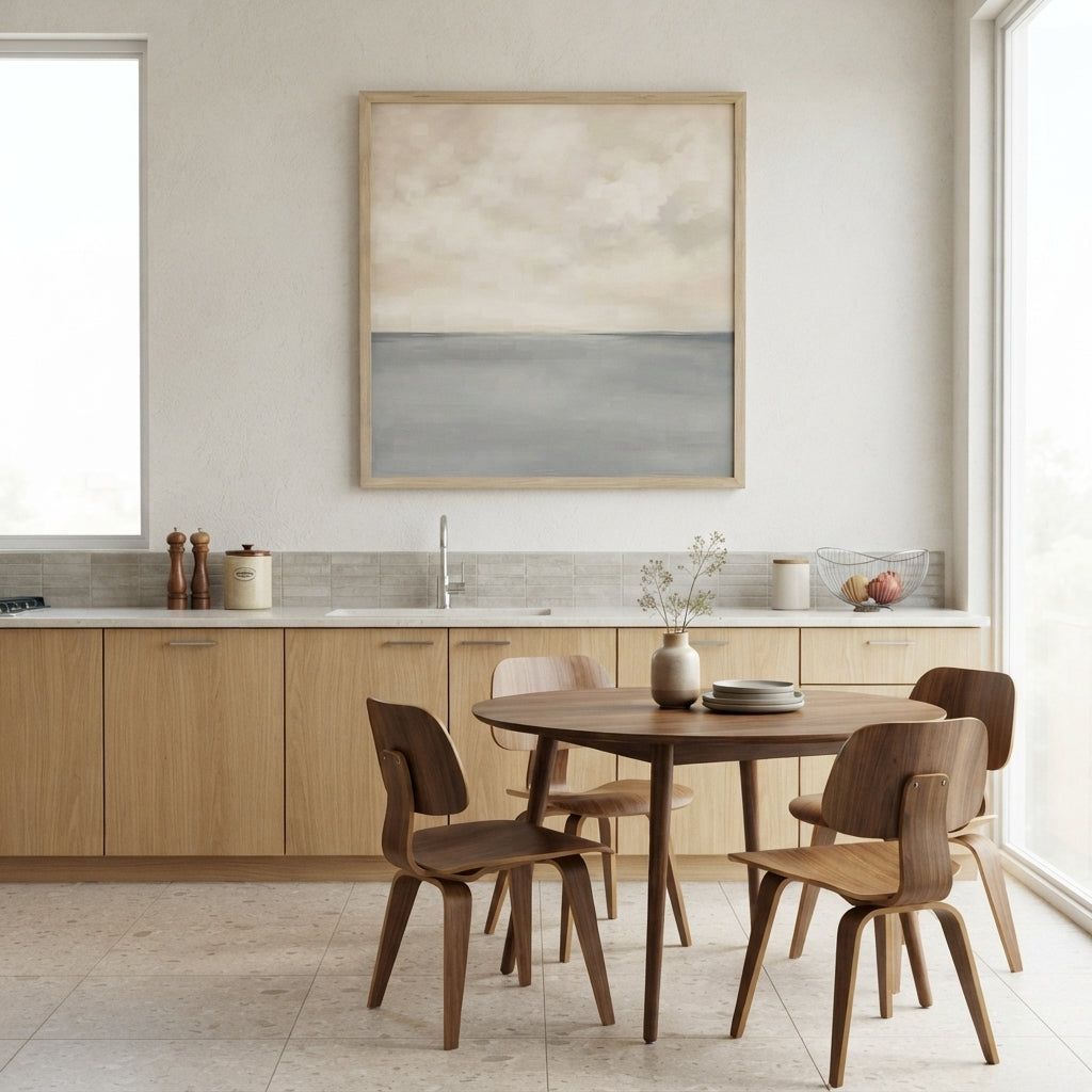 Muted Horizons No.6 - Original Minimalist Ocean Painting
