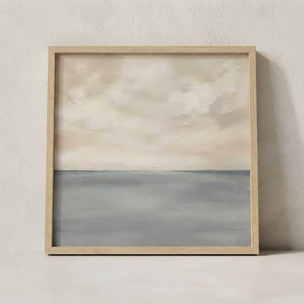 Muted Horizons No.6 - Original Minimalist Ocean Painting