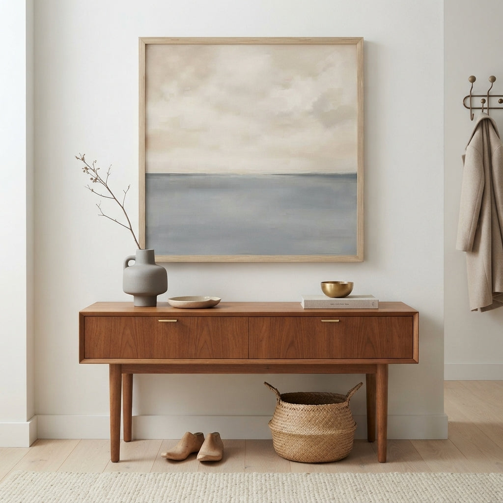 Muted Horizons No.6 - Original Minimalist Ocean Painting
